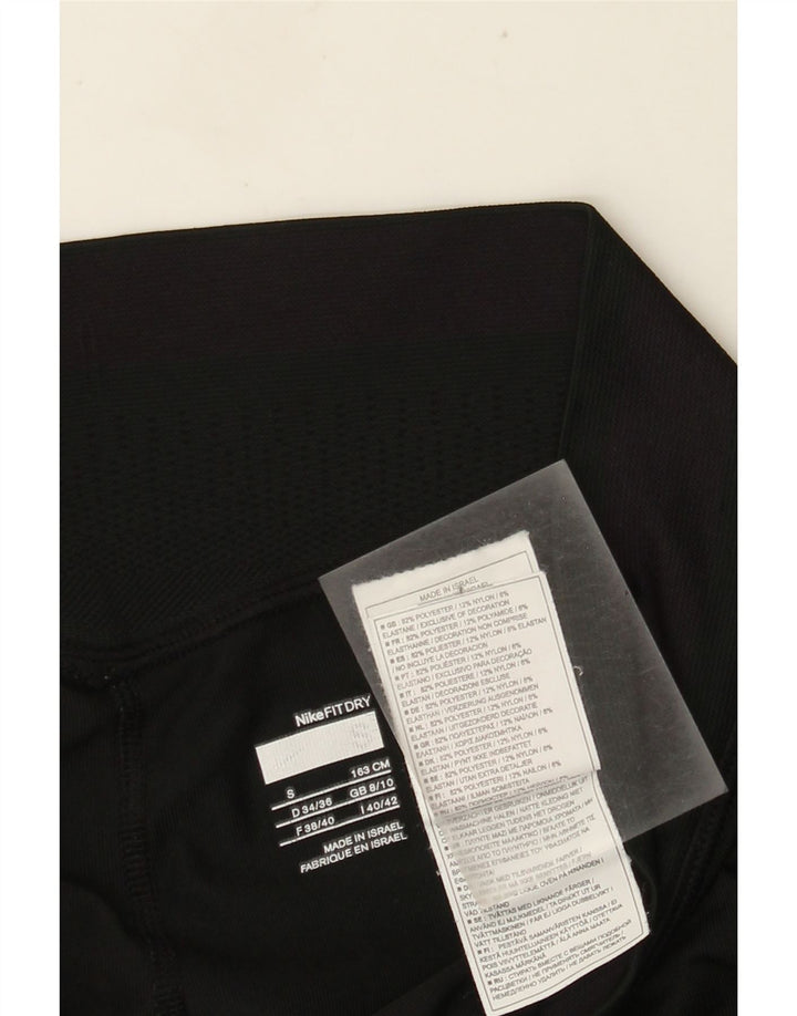 Nike Womens Capri Leggings UK 8/10 Small  Black Polyester