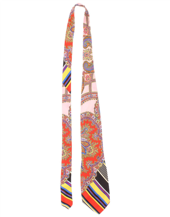 Gianni Versace Mens Tie One Size Multicoloured Paisley Silk Designer