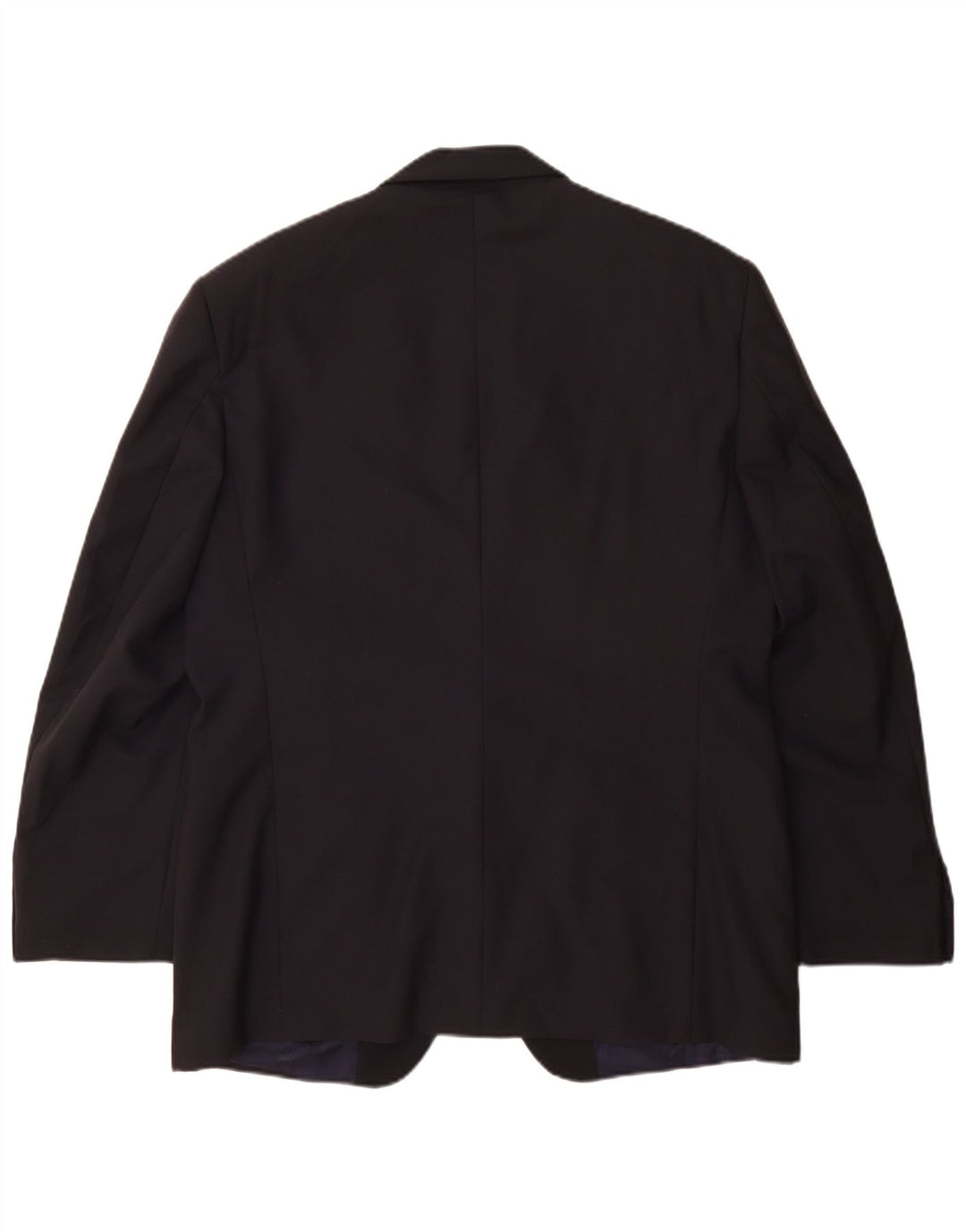 Ferre Mens 1 Button Blazer Jacket IT 54 2XL Navy Blue Virgin Wool