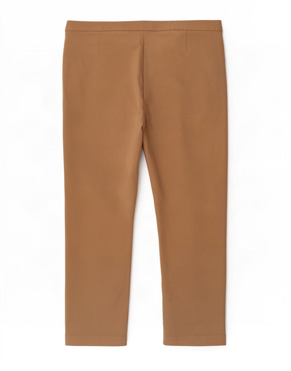 Marks & Spencer Womens Tapered Cropped Trousers UK 16 Large W34 L25 Beige