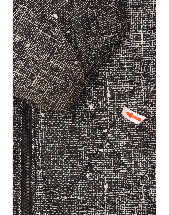 Marks & Spencer Womens Quilted Jacket UK 20 2XL Black Flecked Polyester