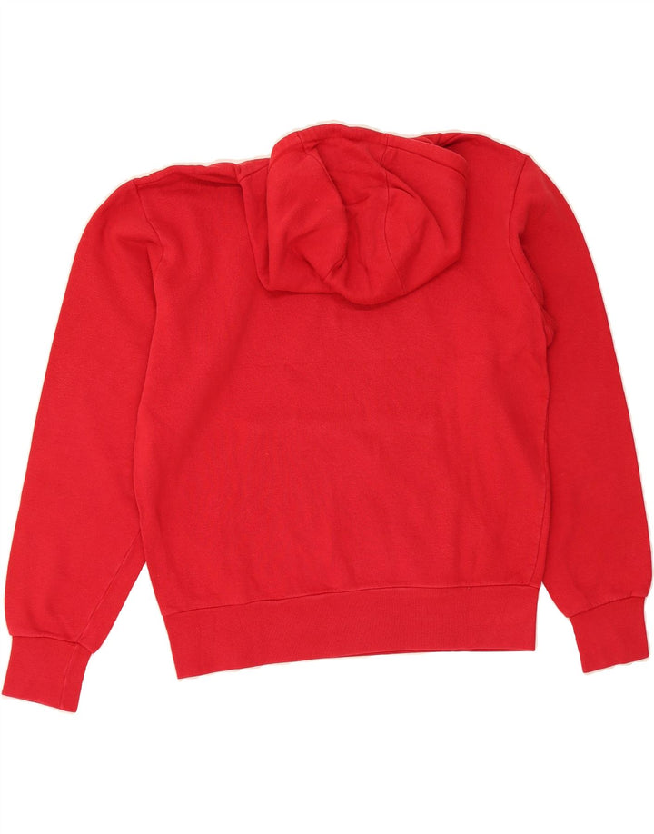 VINTAGE Mens Graphic Hoodie Jumper Large Red Cotton