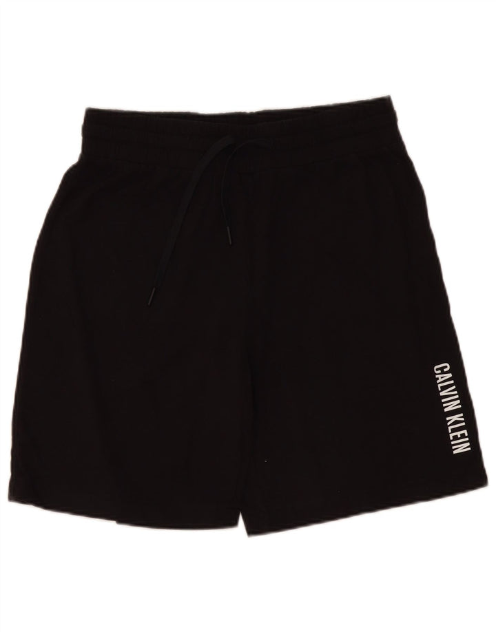 Calvin Klein Mens Graphic Swimming Shorts Medium Black Cotton