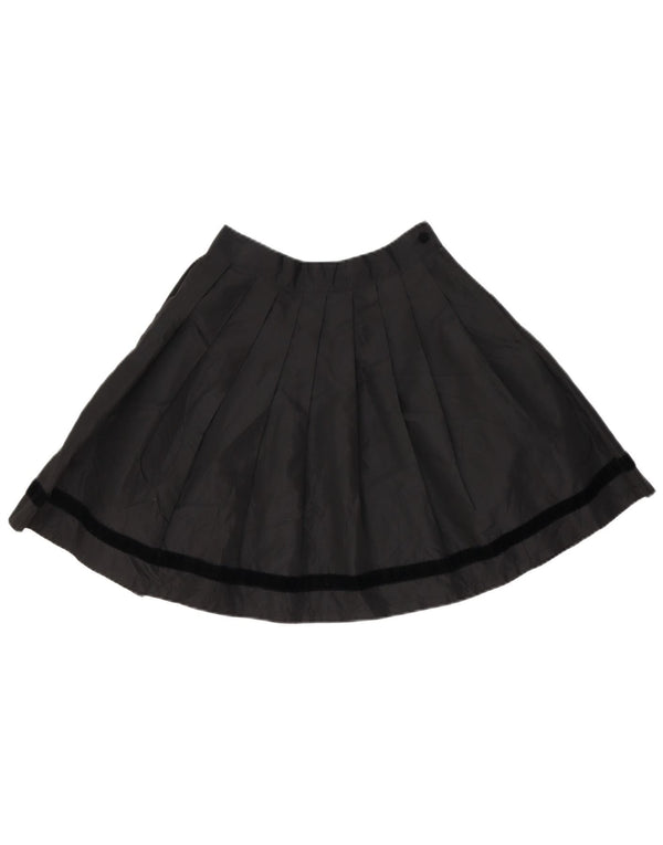 STEFANEL Womens High Waist Mini Pleated Skirt IT 42 Medium W26  Black