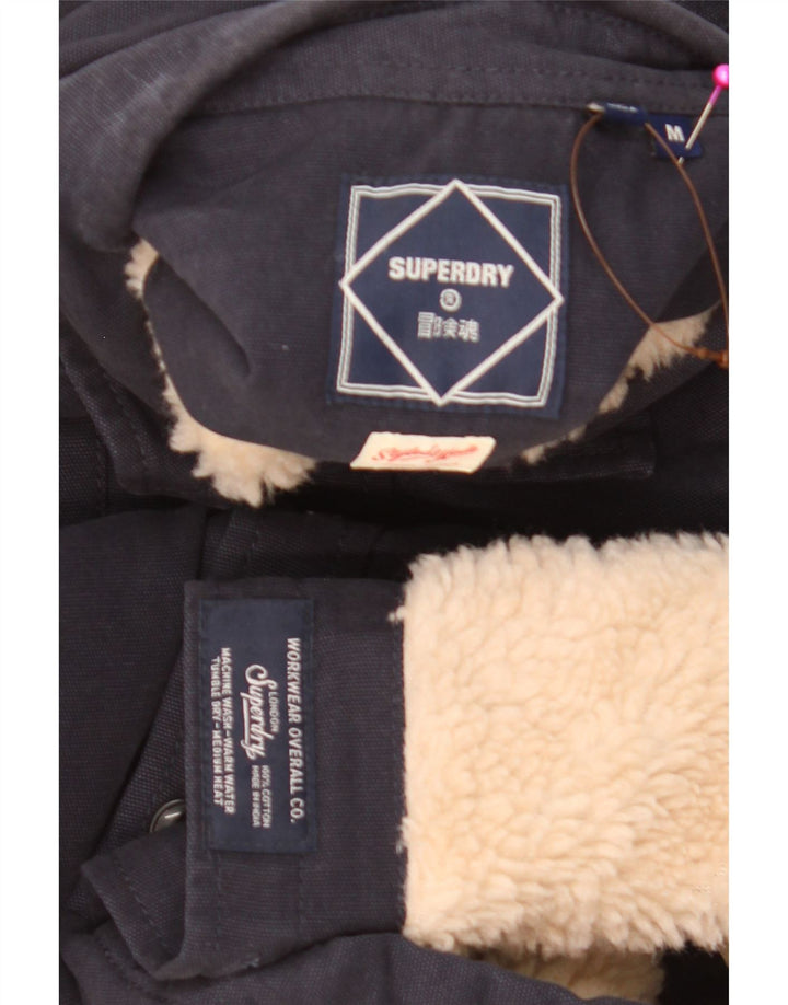 Superdry Mens Sherpa Lumberjack Shirt Medium Navy Blue Cotton