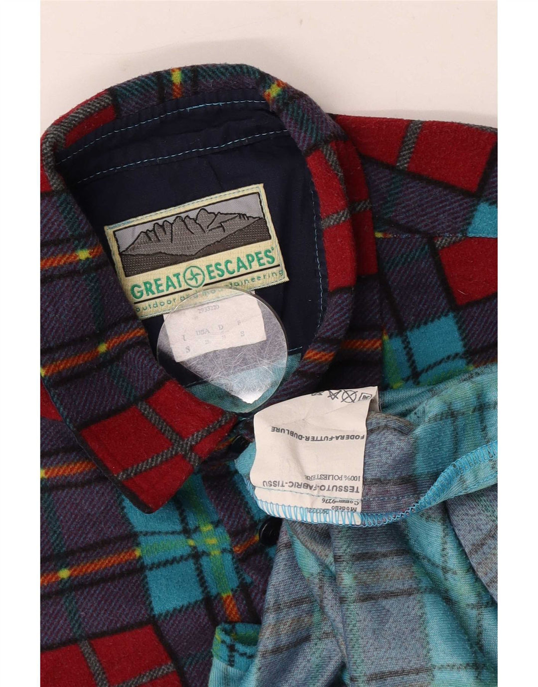 Great Escapes Mens Flannel Shirt Small Multicoloured Check Polyester