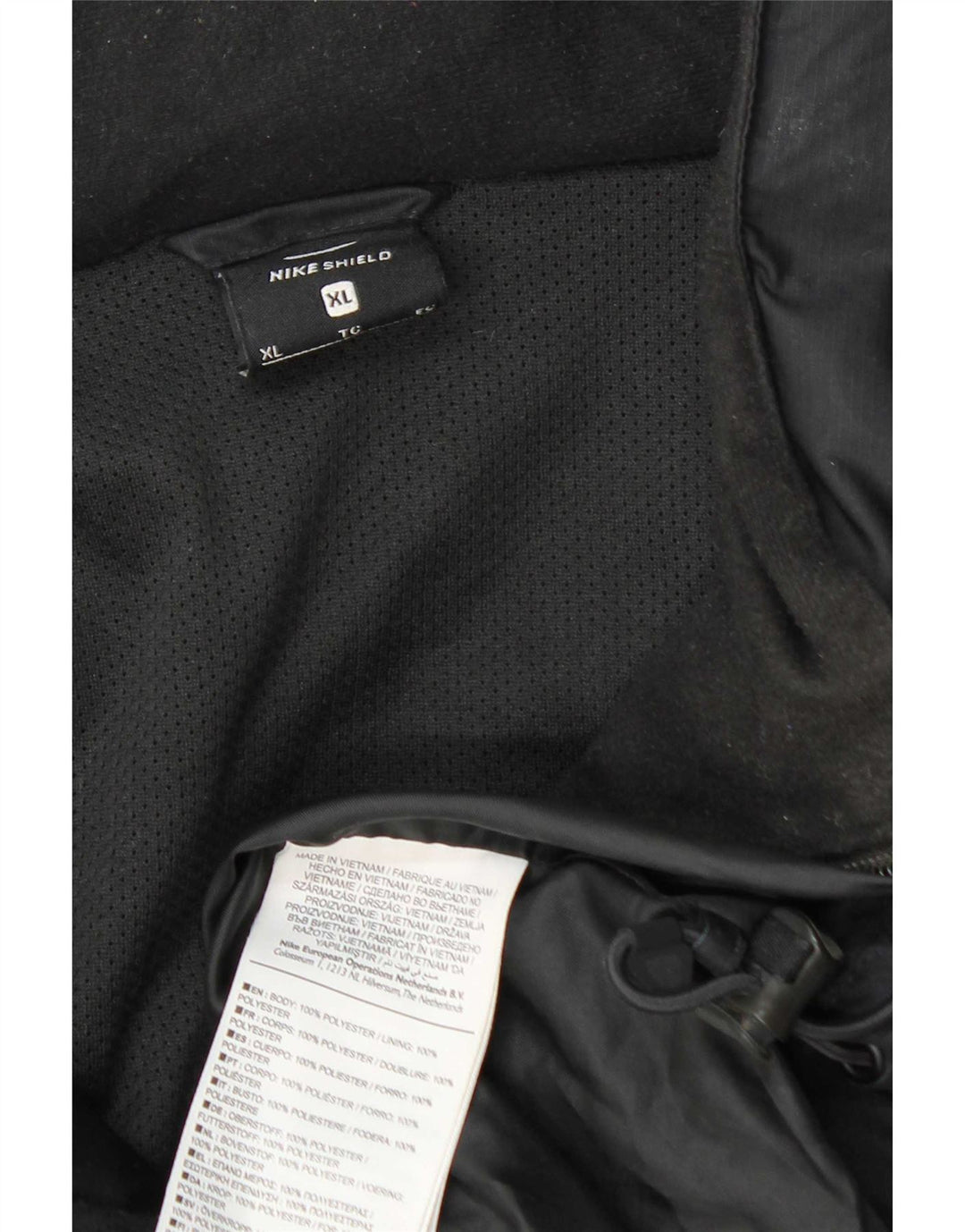 Nike Mens Hooded Rain Jacket UK 42 XL Grey Polyester