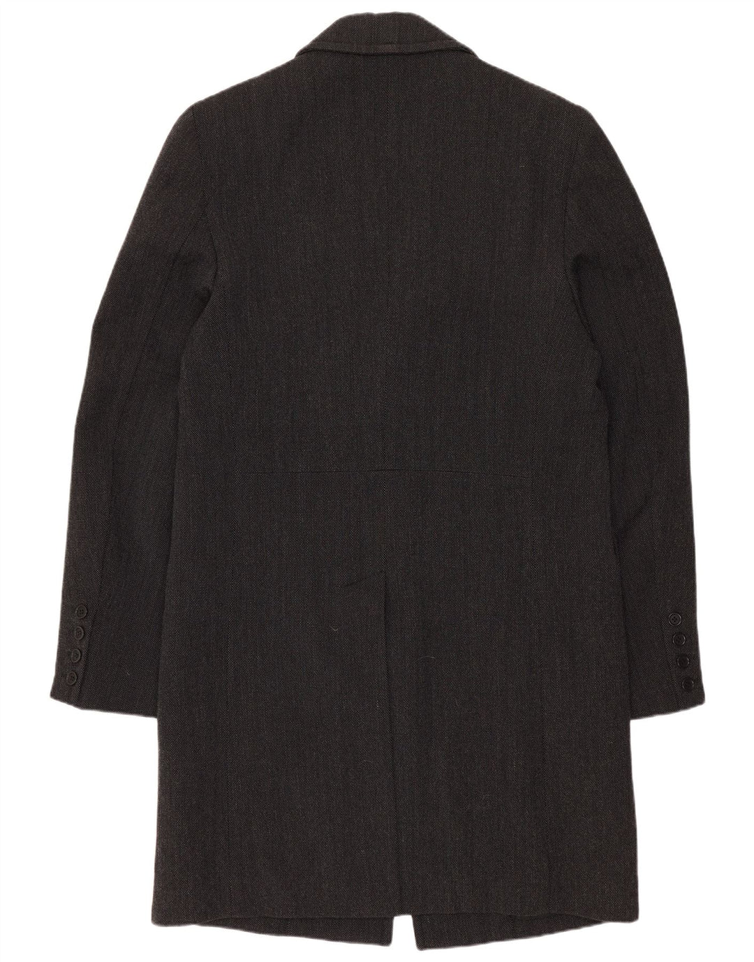 Vintage Mens Overcoat IT 46 Small Grey Cotton