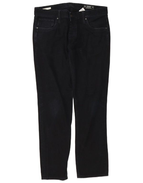 Jack & Jones Mens Tim Slim Jeans W36 L32 Navy Blue Cotton