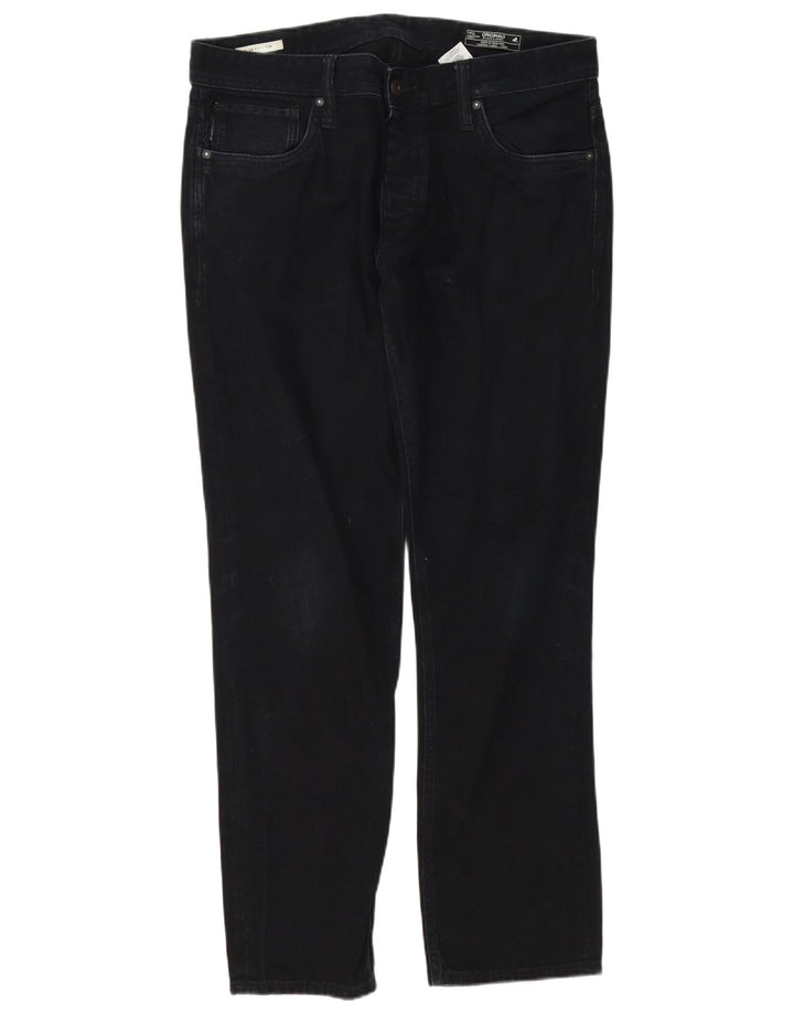 Jack & Jones Mens Tim Slim Jeans W36 L32 Navy Blue Cotton