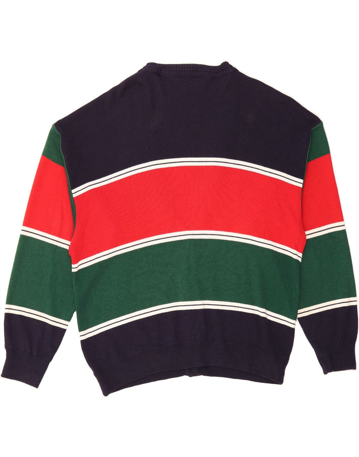 VINTAGE Womens Cardigan Sweater UK 10 Small Multicoloured Striped Vintage Vintage and Second-Hand Vintage from Messina Hembry 