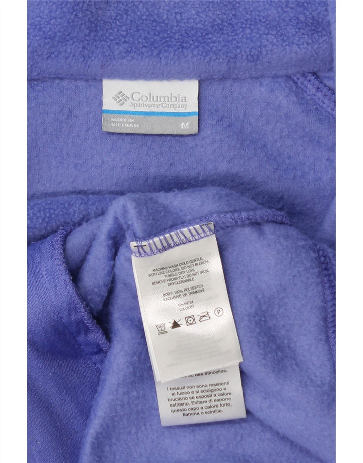 COLUMBIA Womens Fleece Jacket UK 14 Medium Purple Polyester