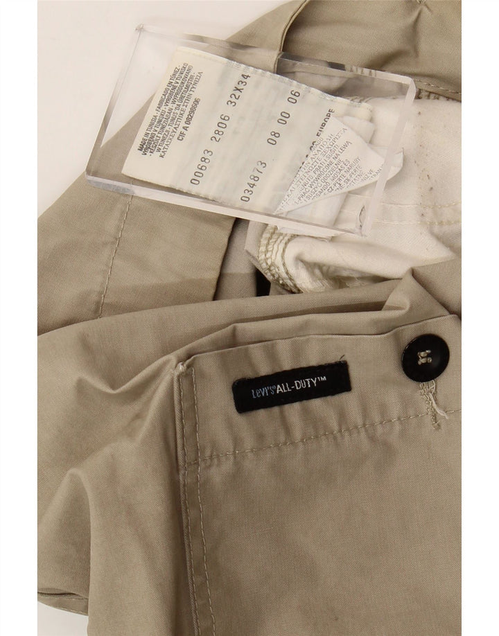Levi's Mens Straight Cargo Trousers W32 L31 Beige Cotton