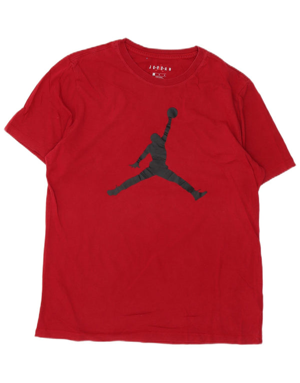 Jordan Mens Graphic T-Shirt Top Large Red Cotton