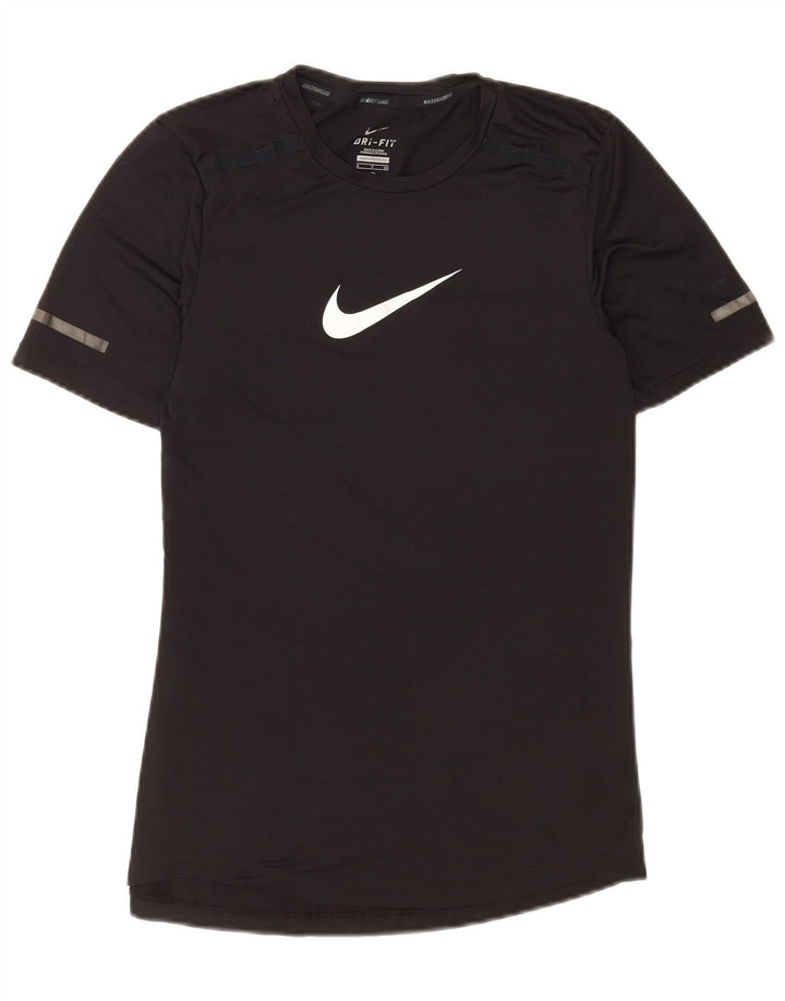 Nike Mens Dri Fit Graphic T-Shirt Top Small Black Polyester