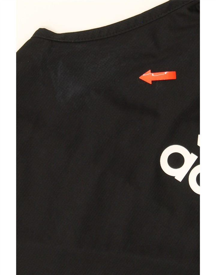 ADIDAS Womens Aeroready Graphic Vest Top UK 8/10 Small Black Polyester Vintage Adidas and Second-Hand Adidas from Messina Hembry 