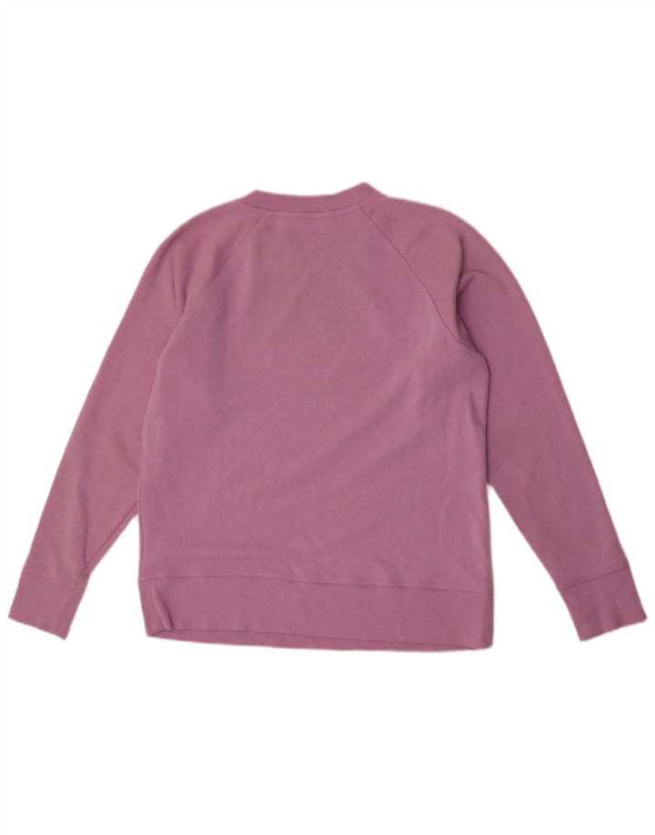 Dkny Womens Graphic Oversized Sweatshirt Jumper UK 10 Small Pink Cotton