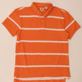Levi's Mens Polo Shirt XL Orange Striped Cotton