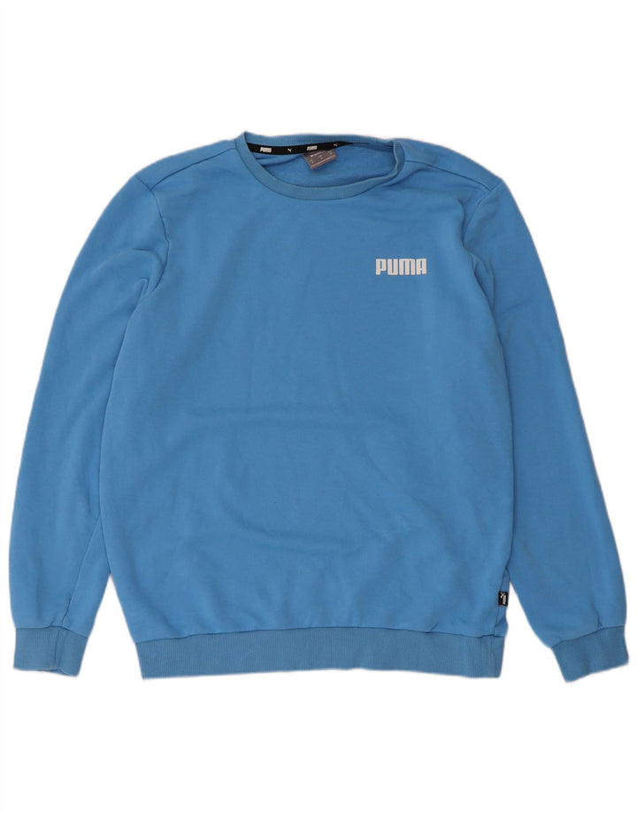 Puma Mens Sweatshirt Jumper Medium Blue Cotton