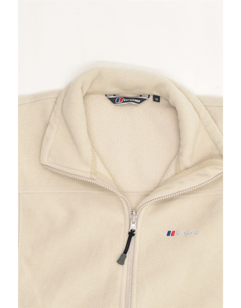 BERGHAUS Womens Fleece Jacket UK 16 Large  Off White Polyester | Vintage Berghaus | Thrift | Second-Hand Berghaus | Used Clothing | Messina Hembry 