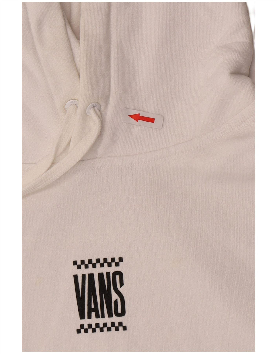 Vans Mens Graphic Hoodie Jumper Small White Colourblock Cotton