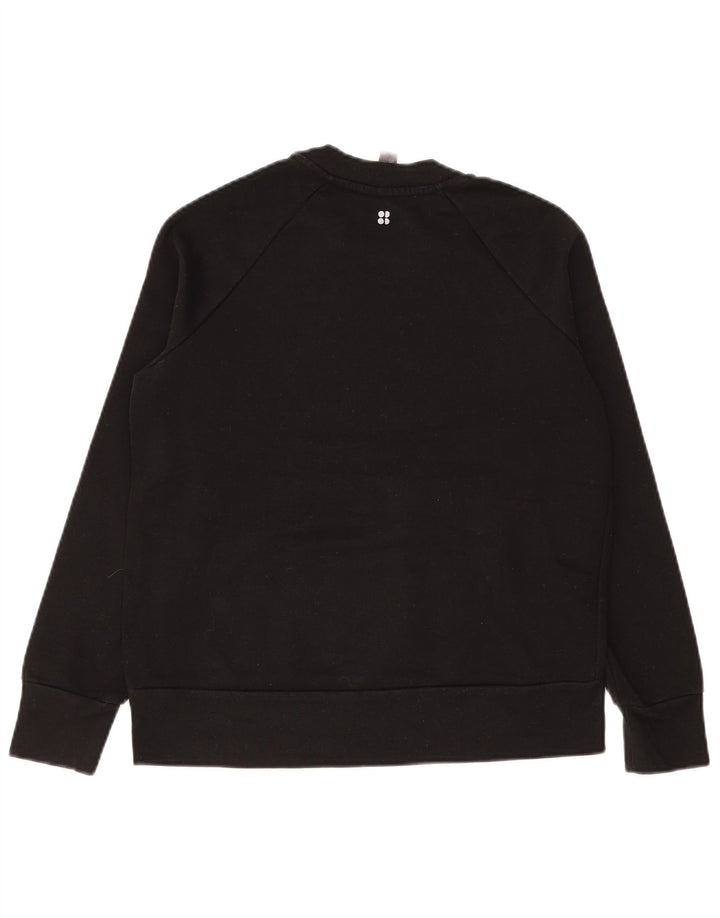 Sweaty Betty Womens Graphic Oversized Sweatshirt Jumper UK 10 Small Black