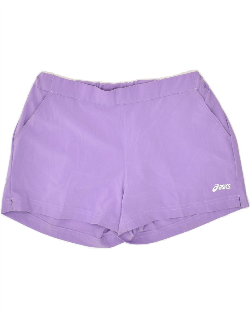 ASICS Womens Sport Shorts UK 14 Medium Purple Polyester | Vintage Asics | Thrift | Second-Hand Asics | Used Clothing | Messina Hembry 