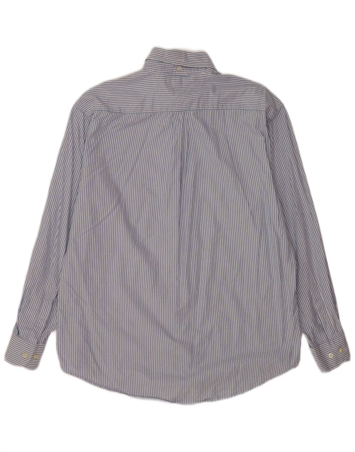 Tommy Hilfiger Mens Shirt Medium Blue Pinstripe Cotton