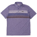Under Armour Mens Polo Shirt Large Blue Striped