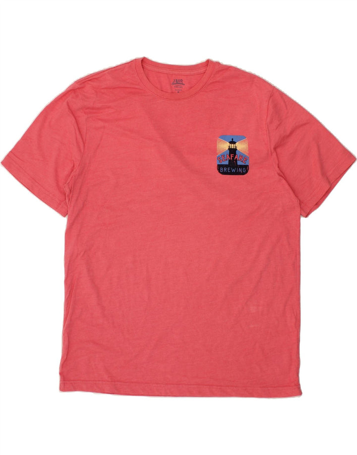 IZOD Mens Graphic T-Shirt Top XL Pink Cotton Vintage Izod and Second-Hand Izod from Messina Hembry 