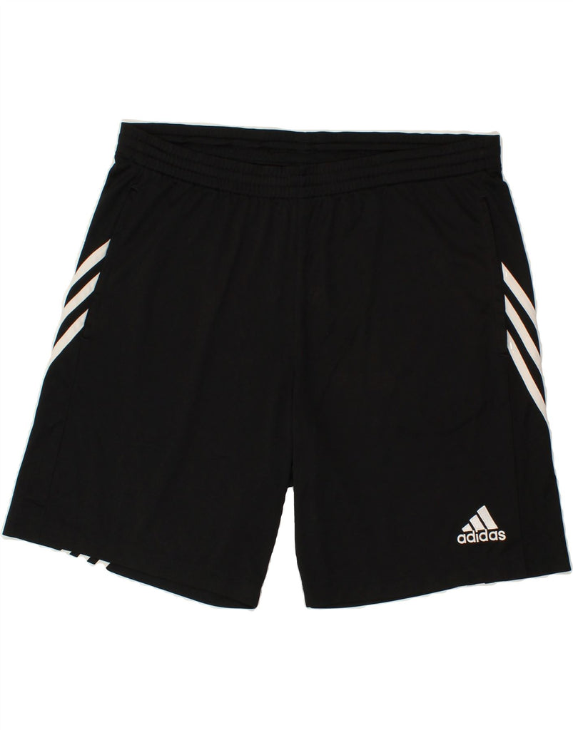 ADIDAS Mens Climalite Sport Shorts Large Black Polyester | Vintage Adidas | Thrift | Second-Hand Adidas | Used Clothing | Messina Hembry 