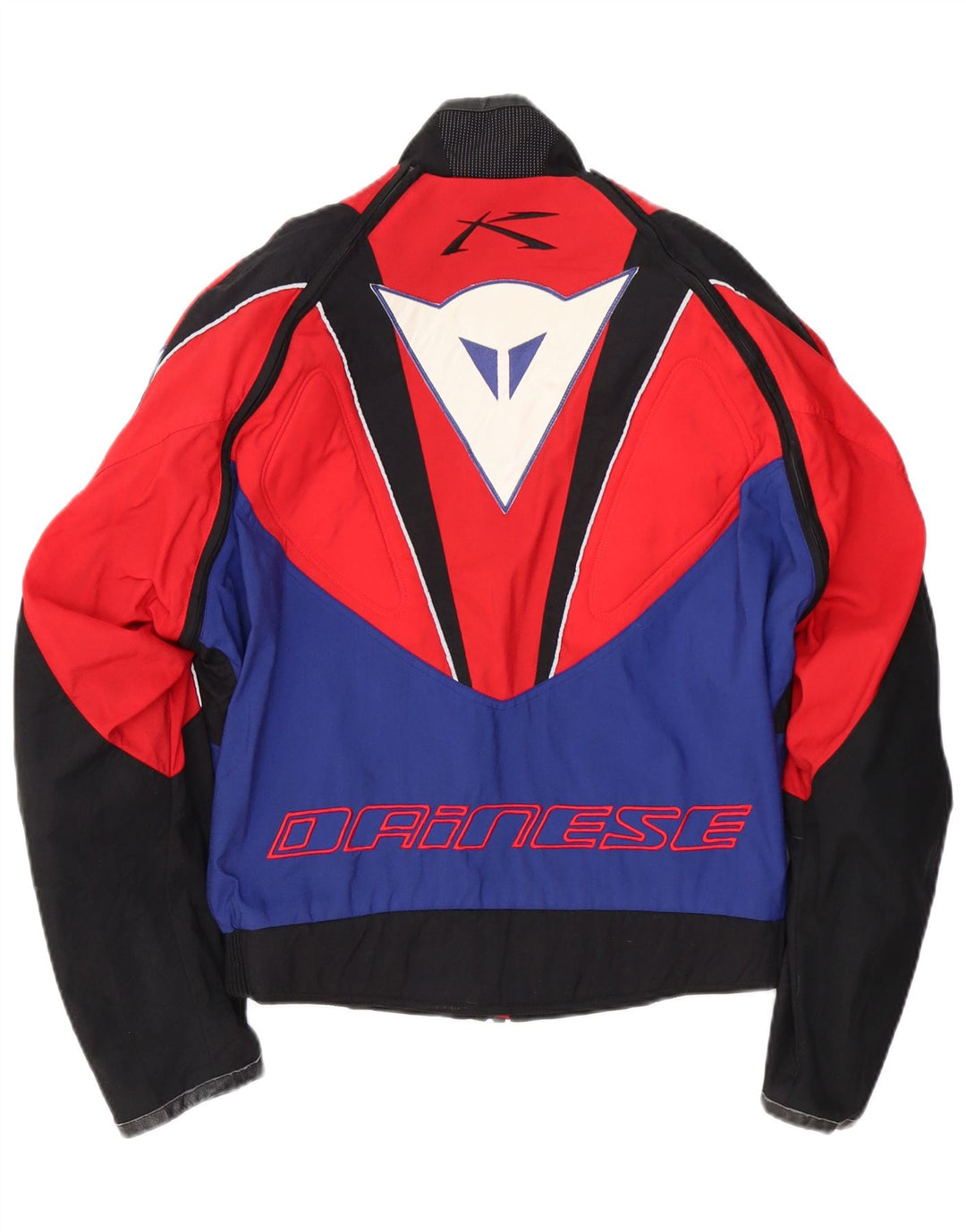 Dainese Mens Motorcycle Graphic Racer Jacket UK 38 Medium Red Colourblock