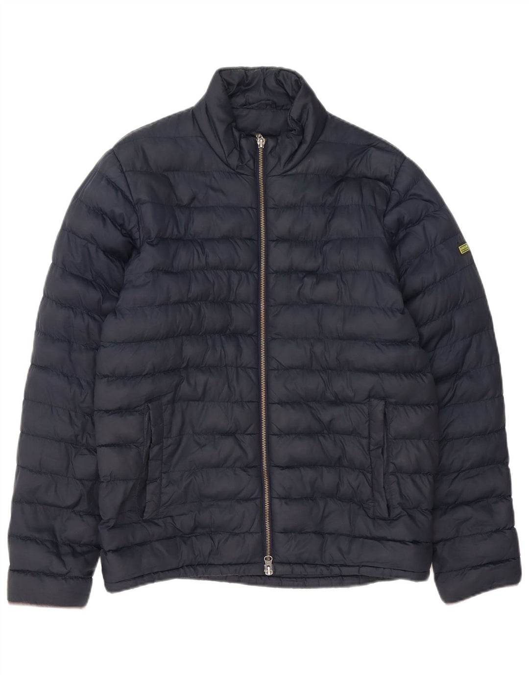 Barbour Mens Padded Jacket UK 36 Small Navy Blue Polyester