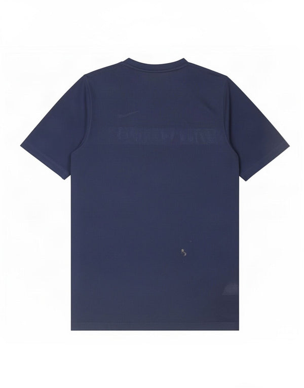 Nike Mens Dri Fit T-Shirt Top Medium Navy Blue Colourblock
