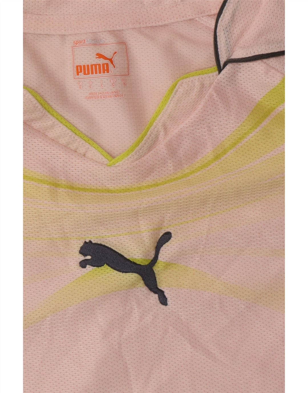 Puma Mens Top Long Sleeve Small Pink Colourblock