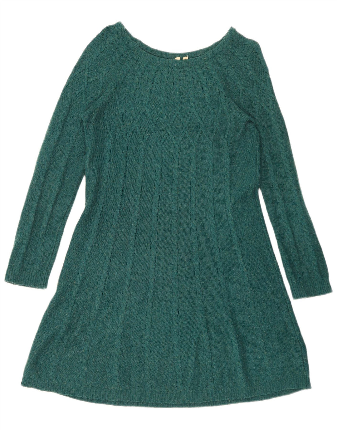 White Stuff Womens Jumper Dress UK 14 Medium Green Cotton