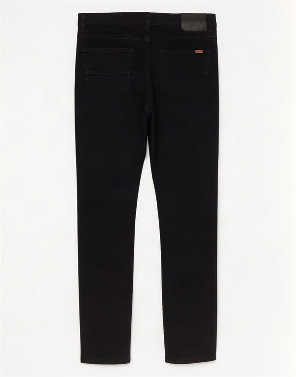 Zara Mens Skinny Casual Trousers EU 42 Large W32 L30 Black