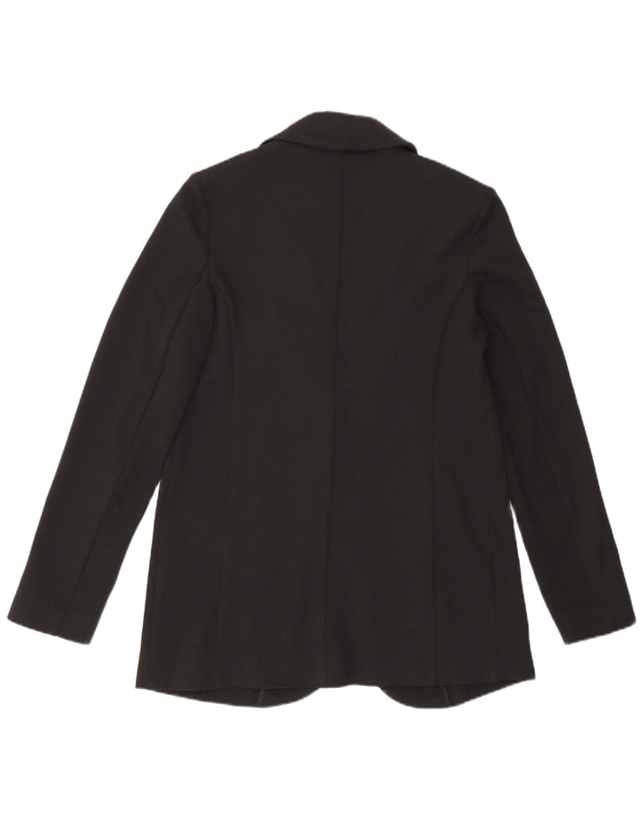 Marks & Spencer Womens Open Relaxed Fit Blazer Jacket UK 8 Small Black