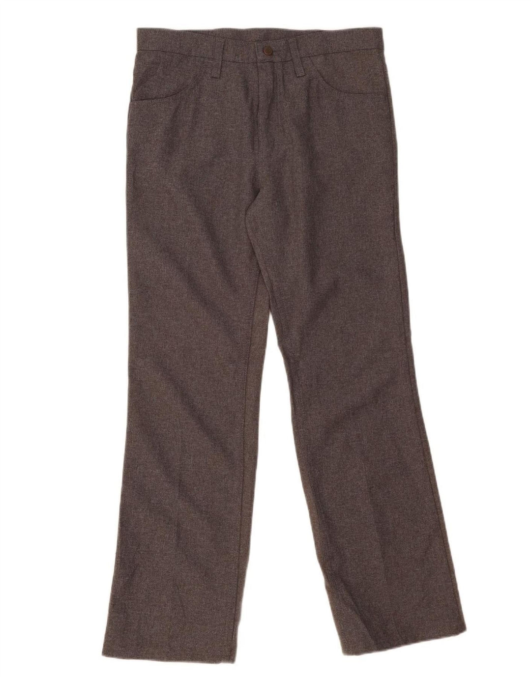 WRANGLER Womens Straight Casual Trousers W33 L30 Grey Polyester