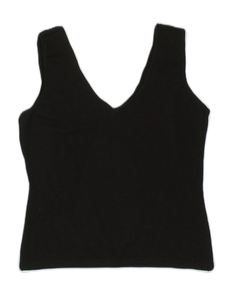 KAREN MILLEN Womens Vest Top UK 12 Medium Black Viscose | Vintage Karen Millen | Thrift | Second-Hand Karen Millen | Used Clothing | Messina Hembry 