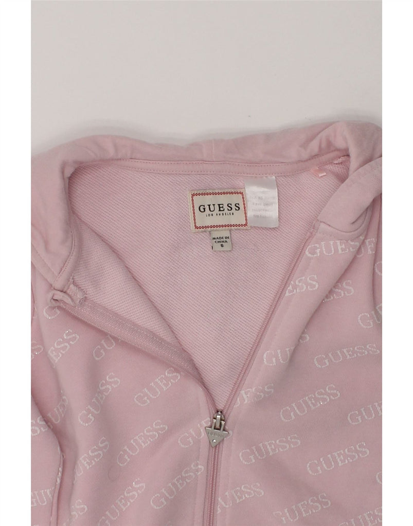 GUESS Girls Graphic Zip Hoodie Sweater 5-6 Years Pink | Vintage Guess | Thrift | Second-Hand Guess | Used Clothing | Messina Hembry 