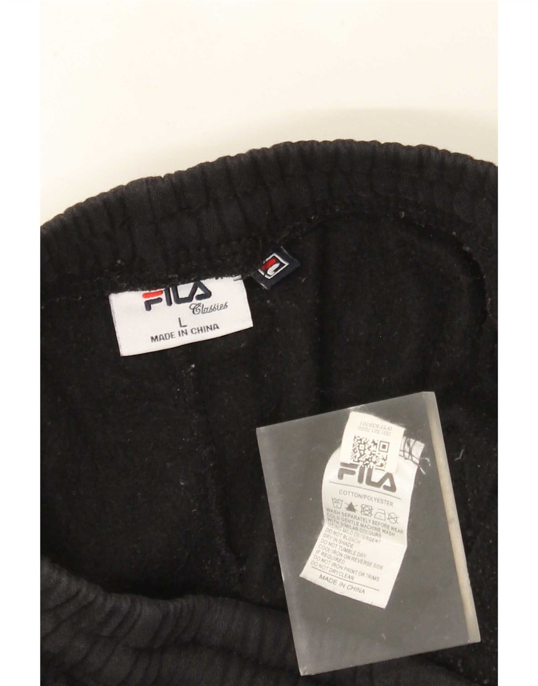 Fila Mens Tracksuit Trousers Joggers Large Black Cotton