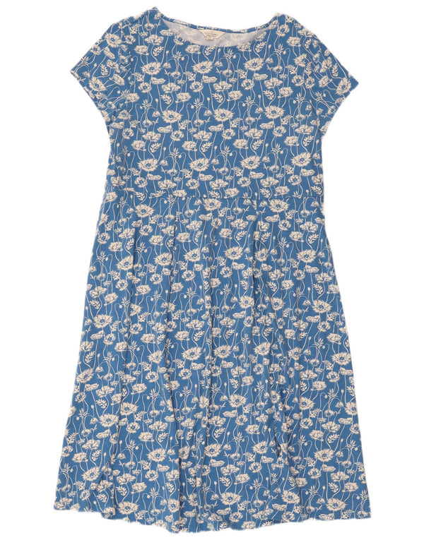 Seasalt Womens A-Line Dress UK 18 XL Blue Floral
