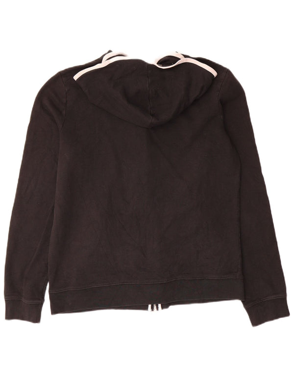 Chaps Womens Zip Hoodie Sweater UK 14 Medium Black