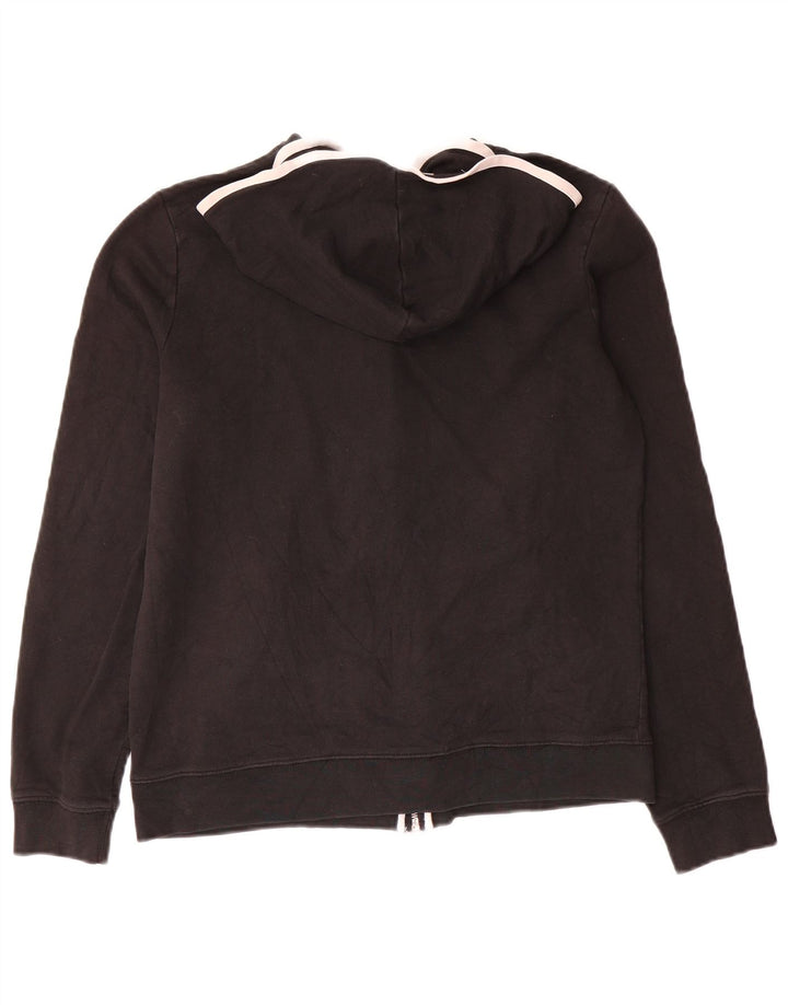 Chaps Womens Zip Hoodie Sweater UK 14 Medium Black