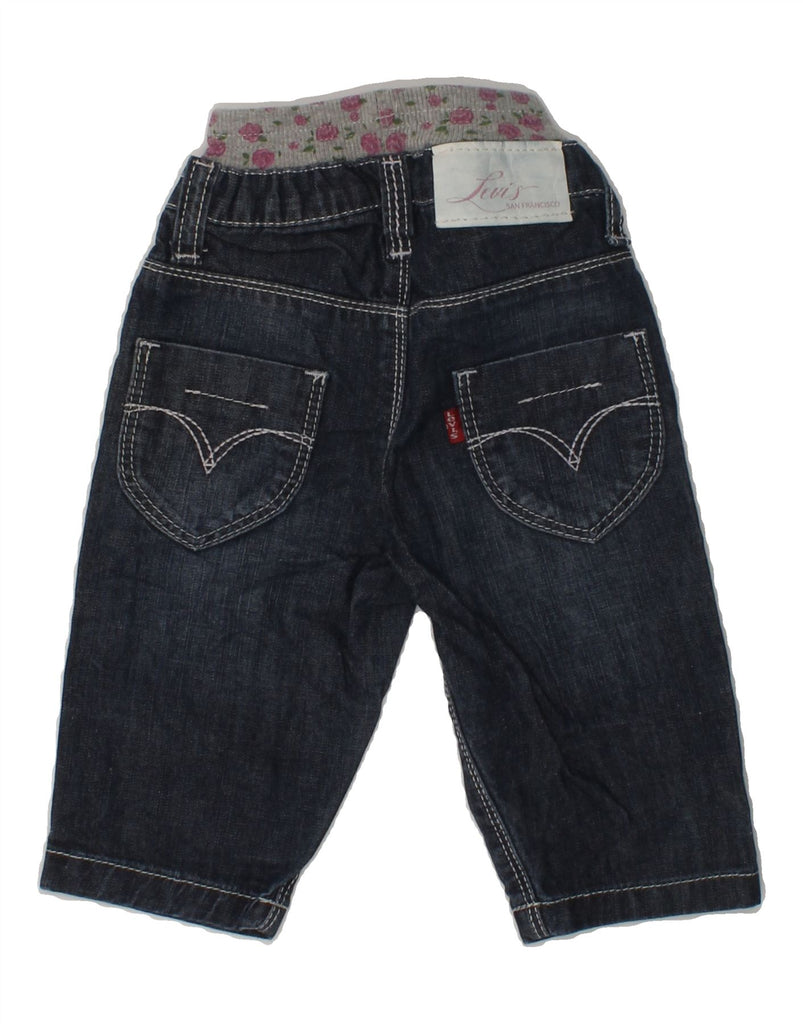 LEVI'S Baby Girls Straight Jeans 0-3 Months W16 L7 Navy Blue Cotton | Vintage Levi's | Thrift | Second-Hand Levi's | Used Clothing | Messina Hembry 