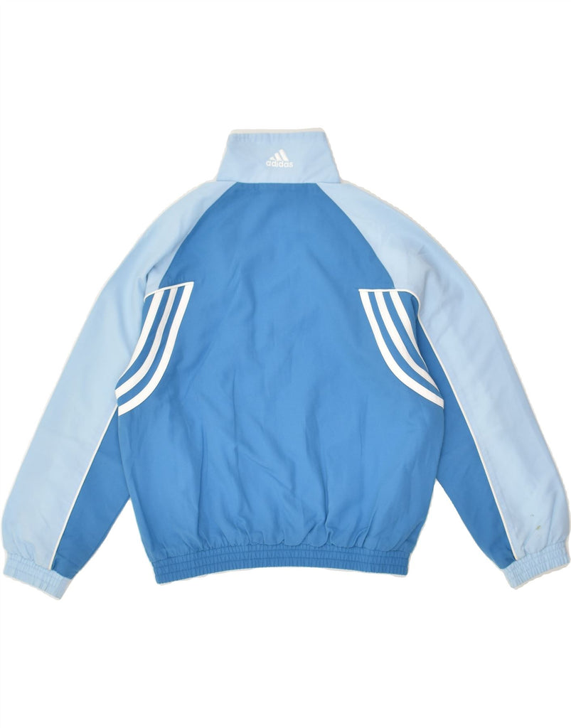 ADIDAS Boys Tracksuit Top Jacket 7-8 Years Blue Colourblock Polyester | Vintage Adidas | Thrift | Second-Hand Adidas | Used Clothing | Messina Hembry 