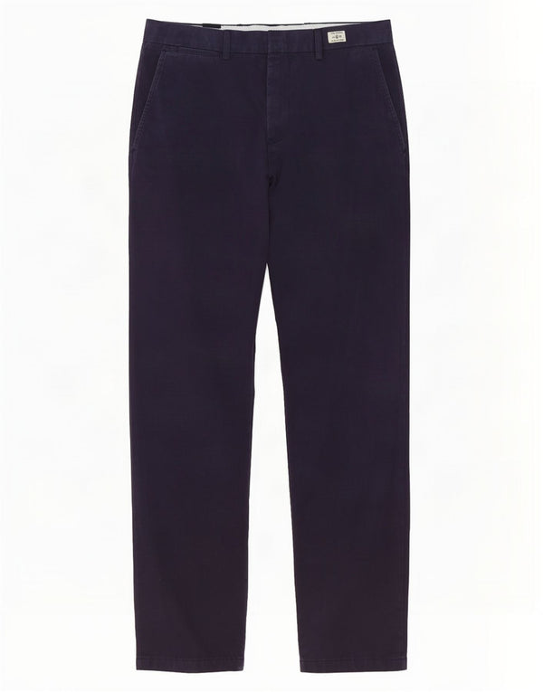 Tommy Hilfiger Mens Straight Chino Trousers W32 L32 Navy Blue Cotton