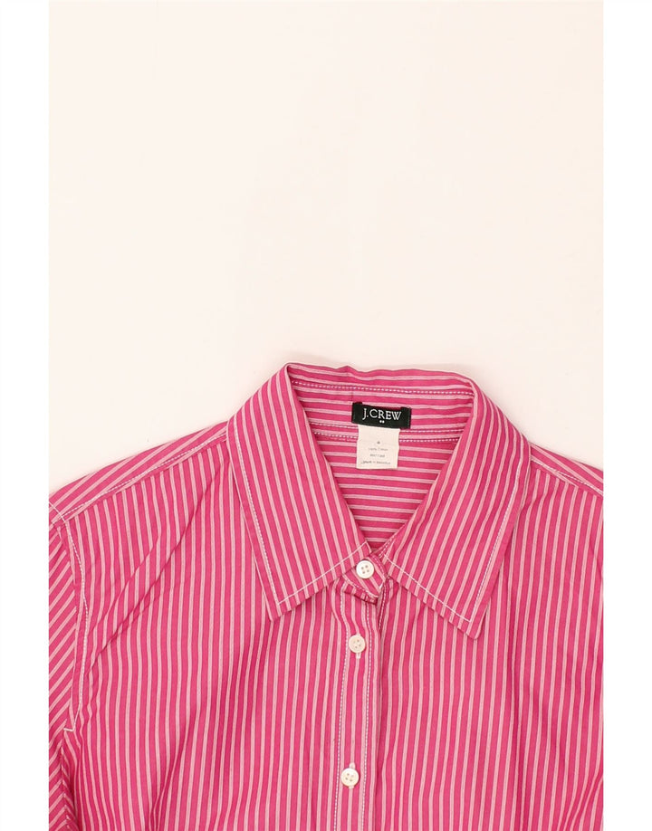 J. CREW Womens Oversized Shirt US 0 XS Pink Pinstripe Cotton Vintage J. Crew and Second-Hand J. Crew from Messina Hembry 