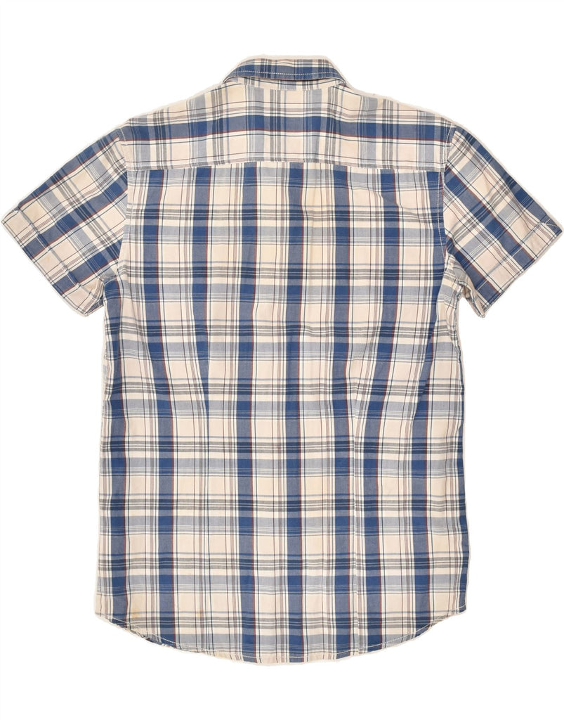 WRANGLER Mens Slim Fit Shirt Medium Blue Check Cotton | Vintage Wrangler | Thrift | Second-Hand Wrangler | Used Clothing | Messina Hembry 